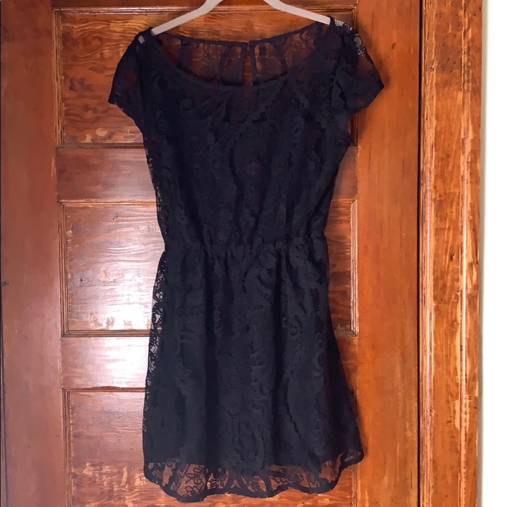 Hollister Dark Blue Lace Lined Dress - Picture 1 of 8
